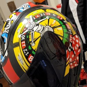 Used motorcycle helmet